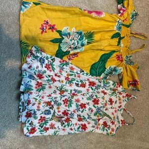 Old Navy Kids Floral Dress Set - Yellow and White